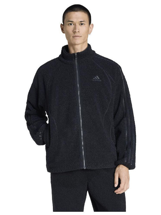 Track Top Men's Fleece Cardigan Black