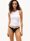 Women's String with Lace Blue
