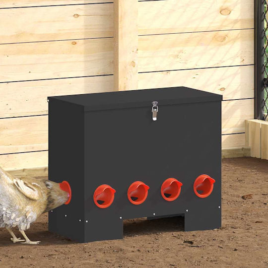 vidaXL Feeder for Chickens and Poultry with Capacity 14.4kg 60.5x29x51cm.