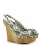 Damenplattformen Silber