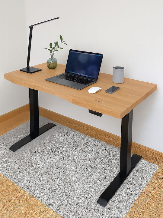 Elektrisch Schreibtisch aus Massivholz Beech, B...
