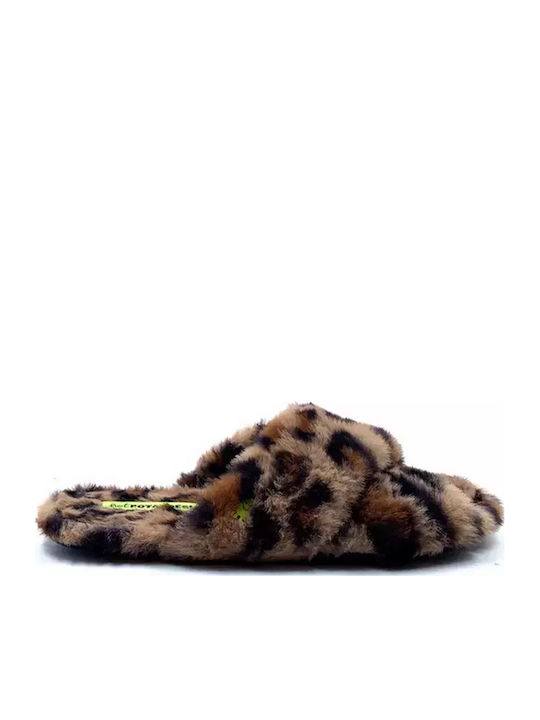 Hot Potatoes Slippers with Fur Black
