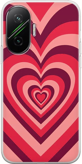 Latte Love Red Xiaomi Poco F7 5g Flexible TPU Transparent Silicone Mobile Phone Case