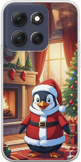 Xmas Animals Penguin Motorola Moto G86 5G Flexible TPU Transparent Silicone