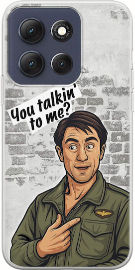 Epic Quotes You Talkin' To Me? Motorola Moto G86 5G Flexible TPU Transparent Silicone Mobile Phone Case