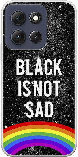 Black Is Not Sad Motorola Moto G86 5G Flexible TPU Transparent Silicone