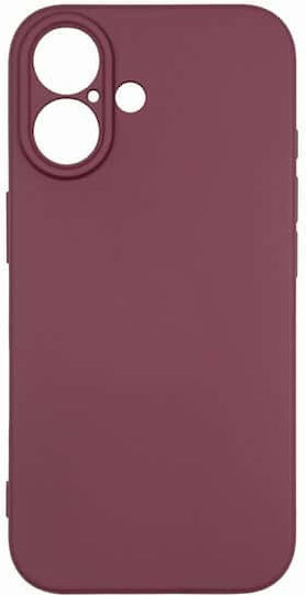 Handyhülle iPhone 16 Silky Soft Touch Silikon Burgundisch Kameraschutz