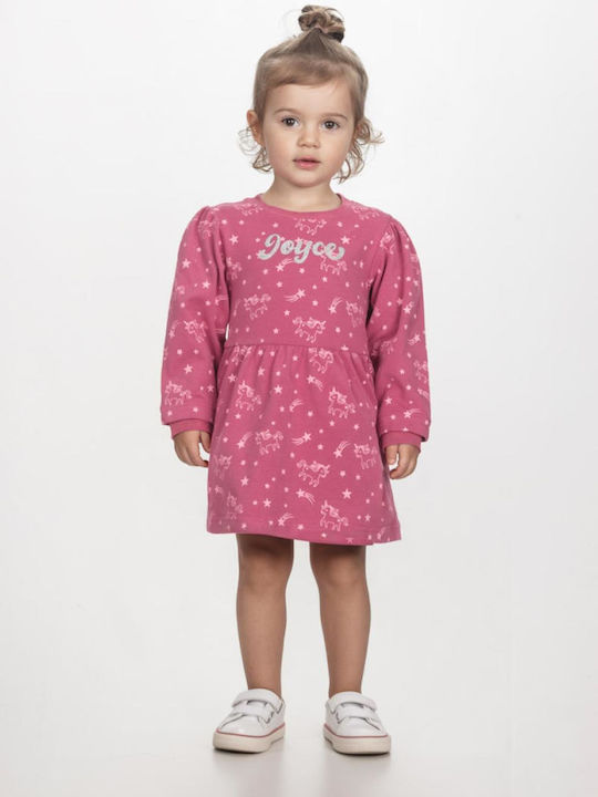 Joyce Rochie pentru Copii Mânecă lungă Fuchsia