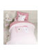 Nima Kids Duvet Cover Set Single with Pillowcase Pink 160x220cm