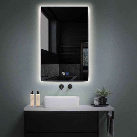 Reyze Ambient Quadratischer LED Berührung Badezimmerspiegel 50x50cm