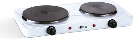 Telco Zd-1015a Enamel Countertop Double Burner White