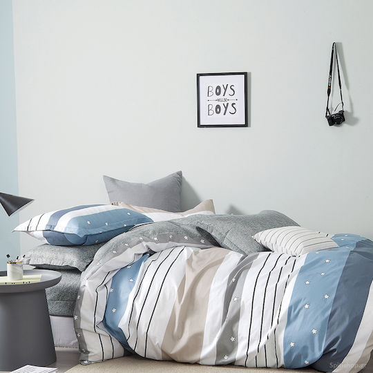Melinen Sheet Set Single Cotton Satin White 170x270cm