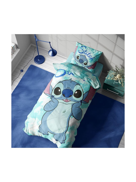 Disney Σετ Σεντόνια Μονά Βαμβακερά Stitch 822 T...