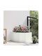 vidaXL Ghiveci Metal Alb 60x60x35cm.