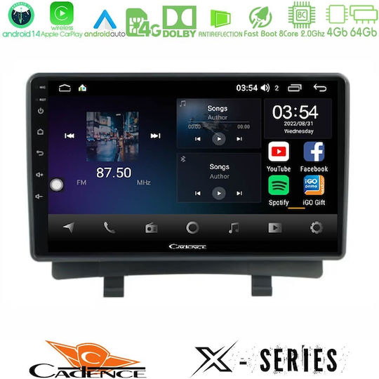 Cadence Car Audio System for Opel Zafira / Zafira Tourer 2012-2016 (Bluetooth/USB/WiFi/GPS/Apple-Carplay/Android-Auto)