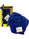 Velve Damen Seiden Schal Blau