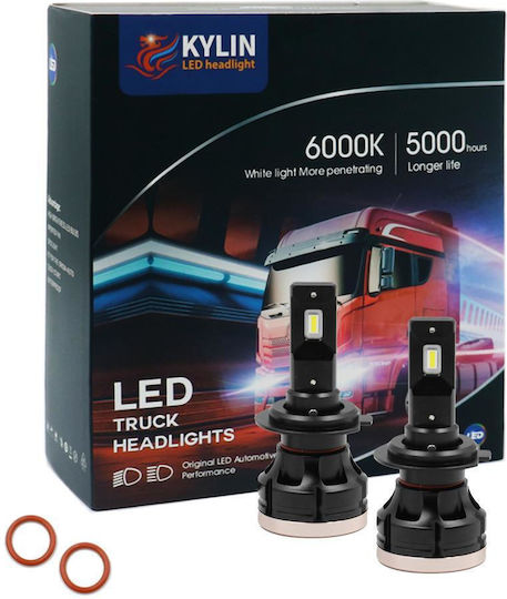 Lamps Car H7 Canbus LED 6500K Cold White 12-24V 80W 1pcs
