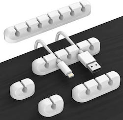 Kabelclips 5er Pack Kunststoff Weiß 2p-18590