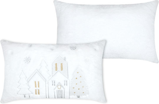 Christmas Fur Pillow 30x50 S-f Hohoho Blanc C3d832002 30x50
