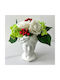 Velve Vază Decorativă Ceramică Alb 20x20x20cm 1buc