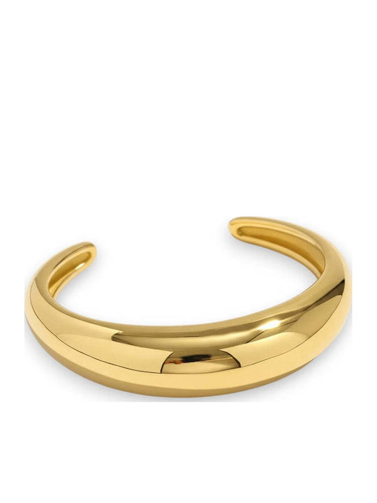 Charmy Brățară Pentru Femei Tip Cuff Din Oțel Plăcat Cu Aur 6.16cm