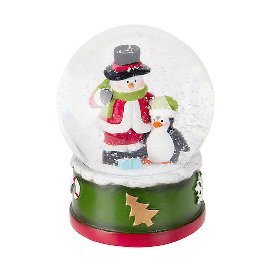 Christmas Decorative Jar with Snowman 10.5x10.5x13.8cm