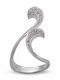 Savvas Design Ring with Diamond made of White gold 18K