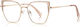 Techsuit Anti-Blue Light Glasses Reflex PC 3156 Women Cat Eye Metal Frame AC Lens Gold Pink