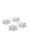 Set of 4 Christmas Glitter Snowflake Decorations