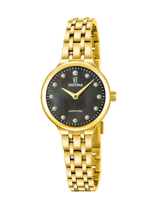 Festina Damen Uhr mit Gold Metallarmband