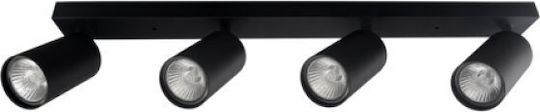 Evivak Spot with 4 Lights and with Socket GU10 in Black Color