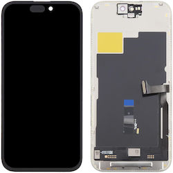 Ersatzbildschirm für Mobiltelefone Hard OLED für iPhone 15 Pro Schwarz