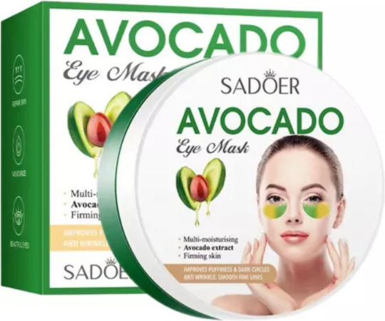 Sadoer Avocado Eye Mask – Hydrating & Firming Eye Patches Avocado Extract 60 Pieces