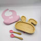 Pandaboo Feeding Set made of Bamboo with Non-Slip Base 4pcs