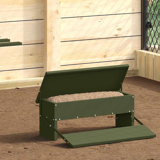 vidaXL Chicken Automatic Metal Feeder for Chickens and Poultry with Capacity 2.07kg 48.5x39.5x19cm.