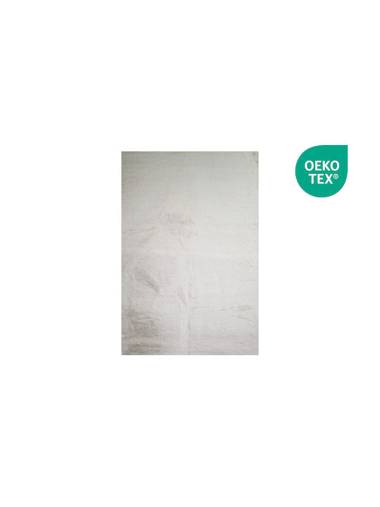Bioafrol Teppich Rechteckig Synthetisch,Polyester/Cotton/Leather Plain Beige