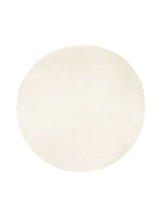 vidaXL Rug Rectangular Leather White