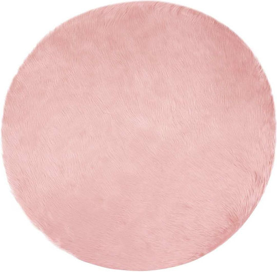 vidaXL Rug Rectangular Leather Pink