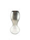 Zen Collection Decorative Glass Vase Handmade Silver Φ19xH25.5cm