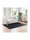 vidaXL Teppich Rechteckig Synthetisch,Polyester/Cotton/Leather Schwarz