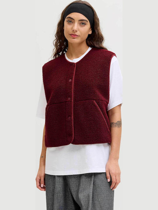 Jack & Jones Без ръкави Яке Lifestyle Бордо