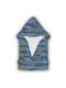 Carmel Παιδικό Μπουρνούζι Blue Camouflage mit Kapuze