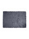 vidaXL Rug Fireplace Rectangular Leather Charcoal