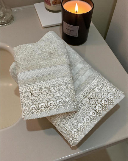 Linea Home Handtuch-Set 2 Stück Beige Gewicht 500gr/m²