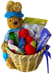 Easter Basket Schogetten Chocolate 100g Barni Muffin 30g Heidi Chocolate 20g Alka Apple Cake 60g Coloring Set Chocolate Eggs Themed Decorations In A Straw Basket