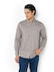 Long-sleeved Flannel Shirt Beige