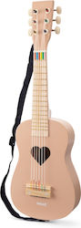 Wooden Guitar Heart Beige