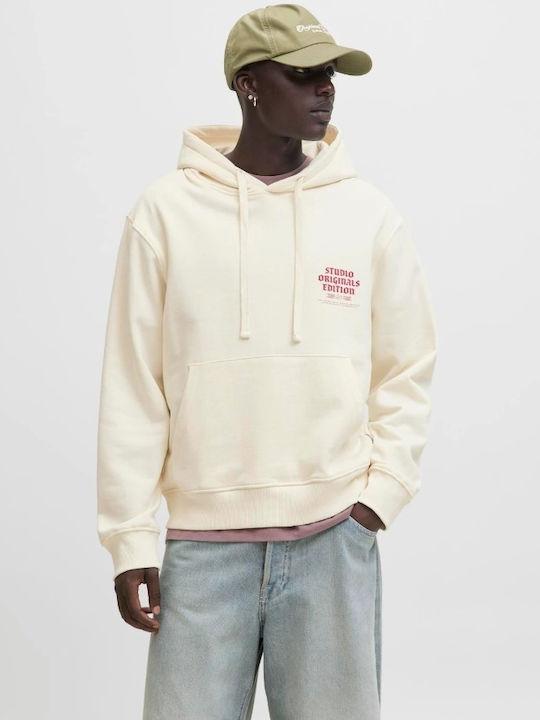 Jack & Jones Sweat Суитшърт с Качулка Екрю