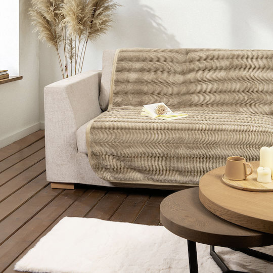 Nima Lunetta Sofa Throws 180x250cm Beige