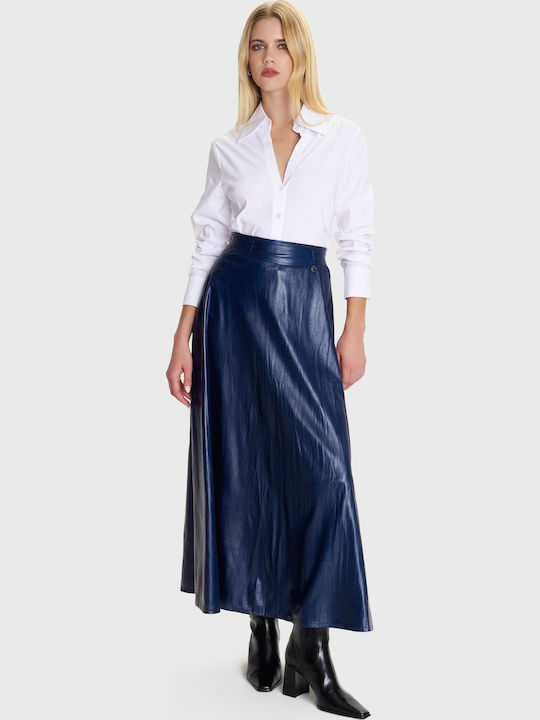 Piele Maxi Fustă Blue